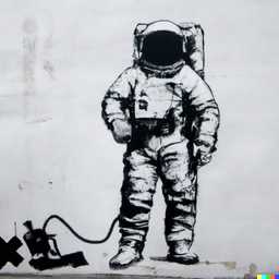 an astronaut, by Banksy generated by DALL·E 2